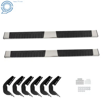 6" Side Steps Running Boards For 19-24 Dodge Ram 1500 Crew Cab New Body Style - Imagem 1 de 4