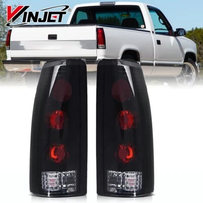 Black Smoke for 1988-1998 Chevy GMC C/K 1500 2500 3500 Tail Lights Brake Lamps - Image 1 of 4