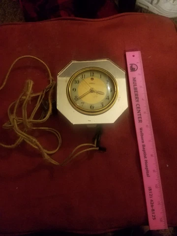 Telechron Electric Clock Mirror Art Deco Cover
