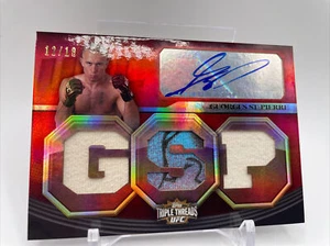 Georges St-Pierre 2010 knockout triple threads auto relic 12/18 ufc - Picture 1 of 2