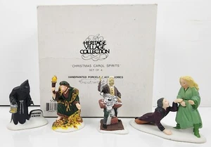 Dept. 56 Heritage Village Accessories #5589-1 Set Of 4 Christmas Carol Spirits - Picture 1 of 24
