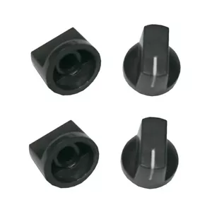 Drehknopf Geräteknopf Potiknopf 6mm schwarz 4 Stück (0070) - Bild 1 von 1