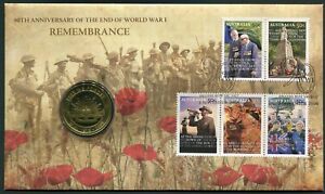 Australia 1$ 2008 World War I Remembrance AlBr BU in Special FDC Cover