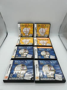 BRAIN AGE 2 Nintendo DS Complete CIB Box Manual Bundle Lot of 8 - Picture 1 of 9