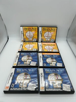 BRAIN AGE 2 Nintendo DS Complete CIB Box Manual Bundle Lot of 8 - Image 1 of 4