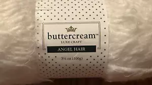 Buttercream Luxe Craft White Angel Hair Yarn 3.5 oz. Bulky #5 Acrylic Nylon Wool - Picture 1 of 10