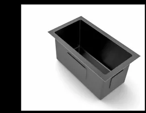 2023 Burnished gunmetal black stainless steel kitchen sink R10 hand made pantry - Foto 1 di 5