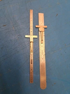 Vintage (2) General Machine Pocket Metal Rulers Measurers - Bild 1 von 1