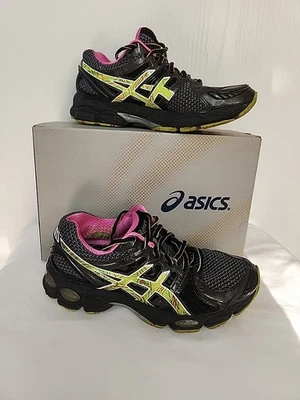Asics Gel Nimbus 14 negro, digital, rosa neón para mujer talla 7 Foto 1 de 4