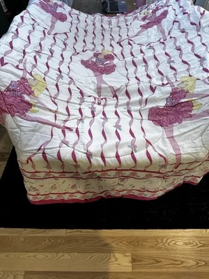 Barbie 1995 Vintage Full Comforter Blanket Pink Princess Ballerina, 72"x88" - Image 1 of 4