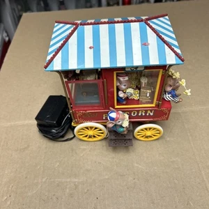 Enesco Popcorn Carnival Pop Goes the Weasel Mice Animated Music Box Musical 1992 - Picture 1 of 24