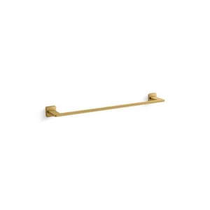 KOHLER Mavera 24 in. Wall Mounted Towel Bar in Vibrant Brushed Moderne Brass - Picture 1 of 5