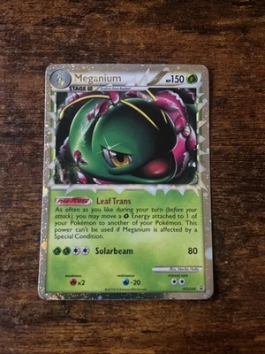 Pokemon Tcg Meganium HGSS08 Pokemon Heart Gold Soul Silver Promo Holo MP  - Image 1 of 4