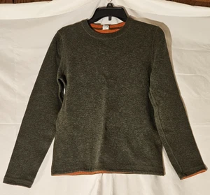Class Club Youth Boys Sweater Size 14 - 16 Green Orange Accents 100% Cotton - Picture 1 of 4