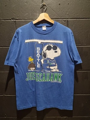 Seattle Seahawks Snoopy unisex vtg royal blue t-shirt QT5181 - Image 1 of 2