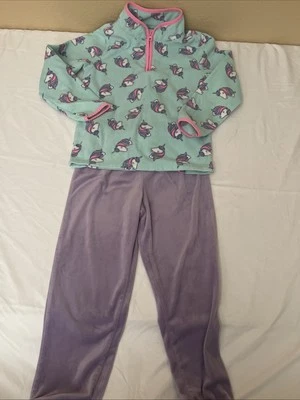OshKosh Girls Size 6-6X Unicorn Print Fleece Pullover Shirt & Ideology Pants - Image 1 of 4