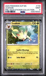 Leafeon PSA 9 2025 PRE Tech Sticker Collection #170 Pokemon Karte - Bild 1 von 2