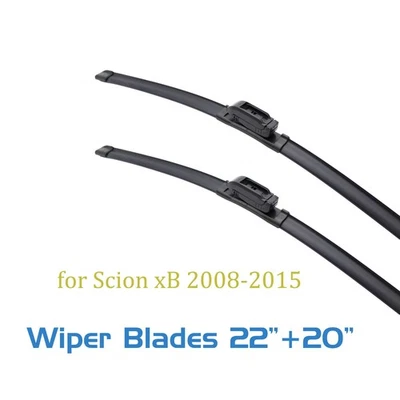 2, para Scion xB 2008-2015 limpiaparabrisas 22 20 gancho en J delantero toda temporada Foto 1 de 4