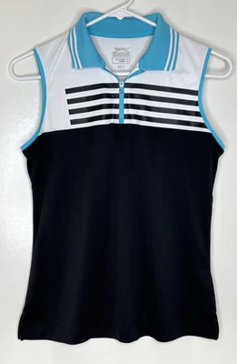 Camisa de tênis feminina Slazenger golfe S pequena sem mangas gola 1/4 zíper - Imagem 1 de 4