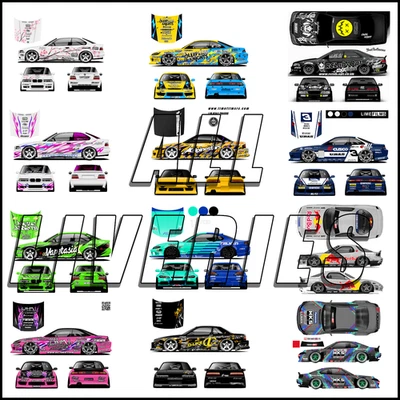 RC Car Sticker Set, Decals, Liveries For 1/10 Body Shells UK, +50 Designs - Image 1 of 2