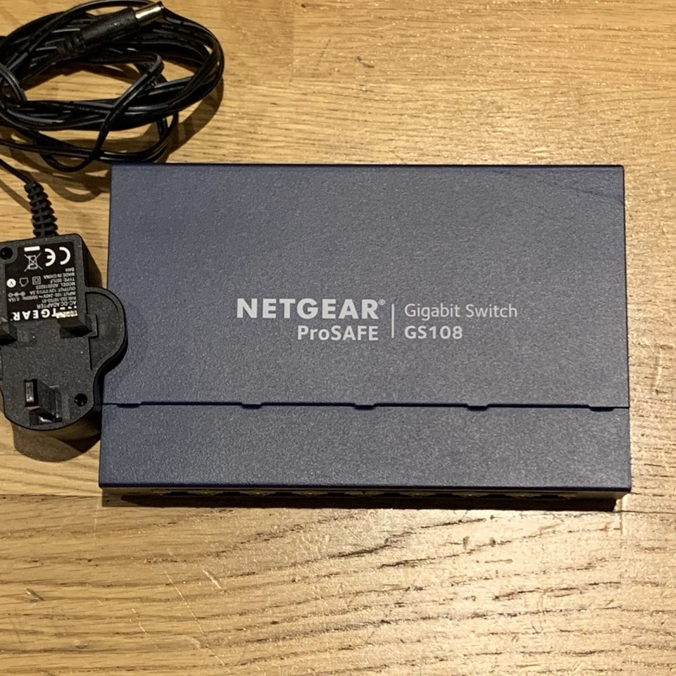 Netgear GS108 ProSAFE 8 Port Gigabit Network Switch  - Image 1 of 1