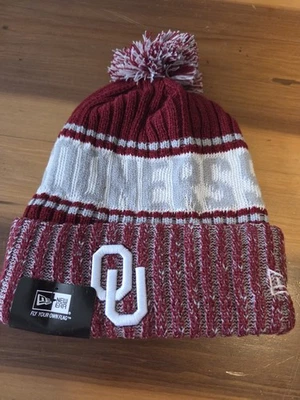 GORRO DE PUNTO ROJO OKLAHOMA SOONERS NCAA NEW ERA. NUEVO Foto 1 de 2