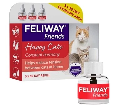 FELIWAY Friends 3 x 30 Day Refill 48ml Value Pack Constant Harmony✅️ Happy Cat - Image 1 of 4