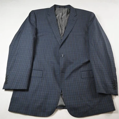 Tiglio 48L Blue Check Super 150s Merino Wool Mens Blazer Suit Jacket Sport Coat - Image 1 of 4