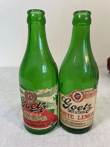 Goetz Brewing Co Prohibition Grape Soda St Joseph White Lemon green bottle paper - Picture 1 of 2