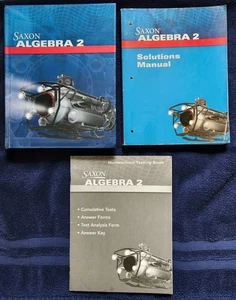 Saxon Algebra 2 Set: Student Text & Solution Manual & Test Book (2009), Clean - Picture 1 of 7