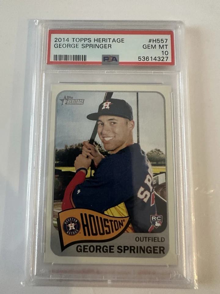 2014 Topps Heritage High Number - George Springer #H557 (RC) PSA 10 - Image 1 of 1