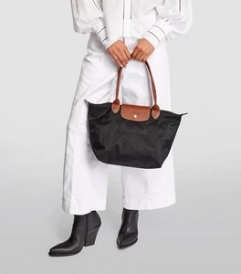 LONGCHAMP Le Pliage Original Bolso de Hombro Mediano Trompeta Negro - Imagen 1 de 15