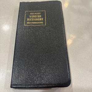 Vest Pocket 1952 Webster Dictionary Self Pronouncing - Imagen 1 de 4