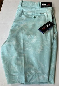 Ralph Lauren Men’s Teal Beach Print Golf Shorts 38W 8” Inseam New With Tags - Picture 1 of 9