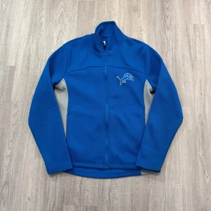 NFL Detroit Lions Full Zip Jacket Men's Medium Honolulu Blue Sweatshirt Football - Picture 1 of 11