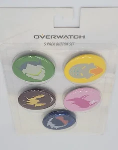 OVERWATCH 5 PACK BUTTON Set Blizzard Surreal Entertainment NEW CARDED PACKAGE - Picture 1 of 5