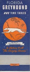 Bus Timetable - Florida Greyhound - 2-54 - 25 June 1954 - Picture 1 of 1