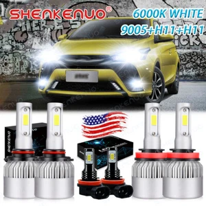 For Toyota Camry 2007- 2014 LED Headlight Bulbs Kit High & Low Beam + Fog Lights - Picture 1 of 12