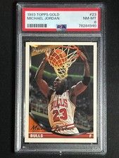 1993 Topps Gold Michael Jordan #23 PSA Graded Card Chicago Bulls HOF SP