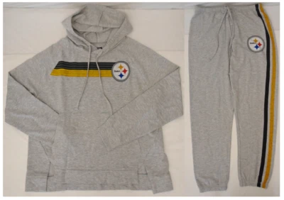 Pittsburgh Steelers Mujer M Manga Larga Con Capucha Top Pantalones Conjunto Cedro Prendas para Dormir Foto 1 de 4