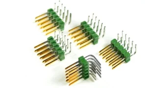 Male Straight Header Strip PCB Right Angle 10 PIN 2 Rows Plating GOLD (10 pcs) - Picture 1 of 2