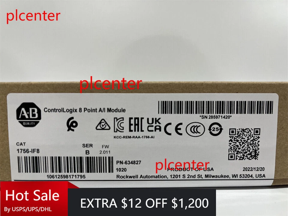 nEW IN BOX Allen-Bredley 1756-IF8 Ser A ControlLogix 8 Point A/I Module 1756IF8 - Image 1 of 1