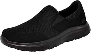 Skechers Black Work Shoes Men's Memory Foam Mesh Electrical Slip Resistant 77048 - Picture 1 of 6