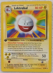 1999 Electrode Lektrobal #21 1st Ed Base Set German Regular Pokemon Card Rare - Picture 1 of 7