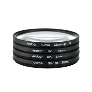 4 IN 1 62mm ,CPL Polarizer ,Macro Close-+4,Star 8-Point Filter Kit Set B0G3 - Picture 1 of 12