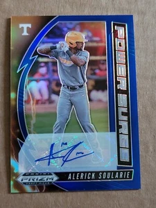 Alerick Soularie 2020 Panini Prizm Draft Picks Blue Power Surge Autograph 58/60 - Bild 1 von 10