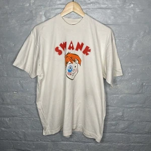 Camiseta De Colección Años 90 Swank Boy Cara Gráfica Puntada Única Algodón Blanco XL - Imagen 1 de 10