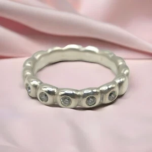 RETIRED Pandora Sterling Silver & Cubic Zirconia Bright Lights Ring Size 56 - Picture 1 of 4