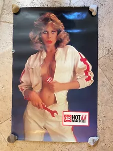 Vintage ND Hot U spark plug girl poster/Sexy Garage art - Picture 1 of 13