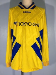 TOKYO GAS FC VINTAGE 90s J LEAGUE JAPAN ADIDAS FOOTBALL SHIRT SOCCER JERSEY L - Picture 1 of 9